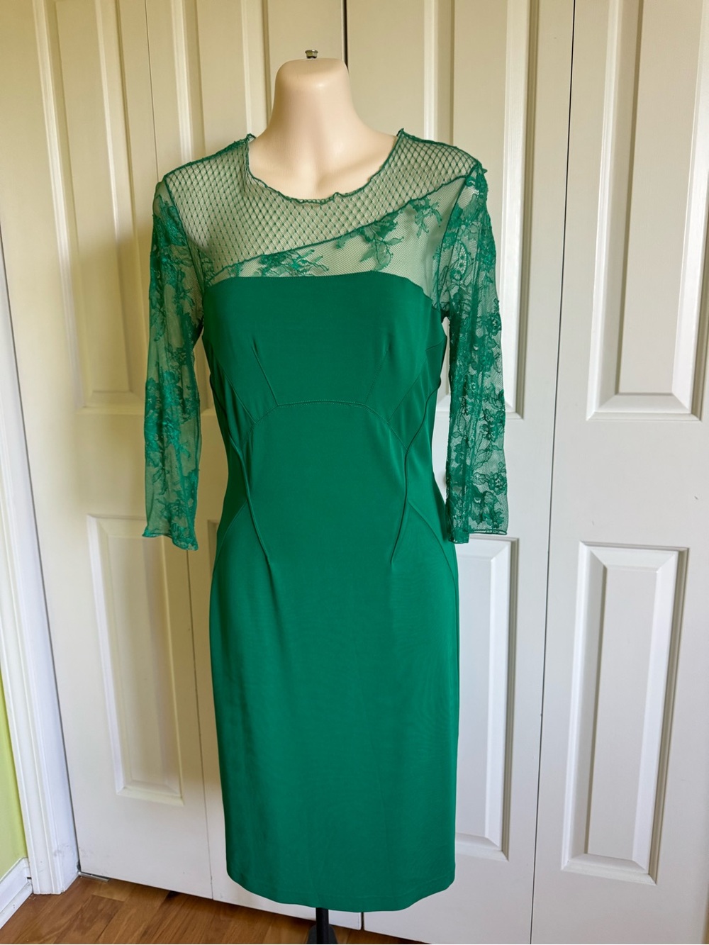 BLUMARINE Green Jersey Bodycon Dress S